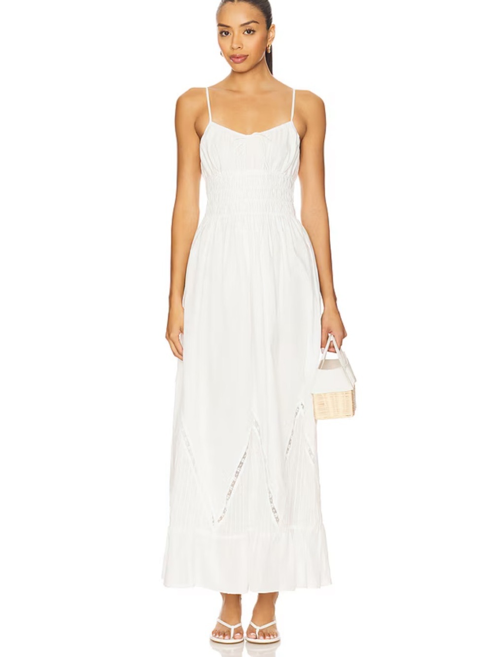 NWT Faithfull the Brand Meline Maxi Dress White 8